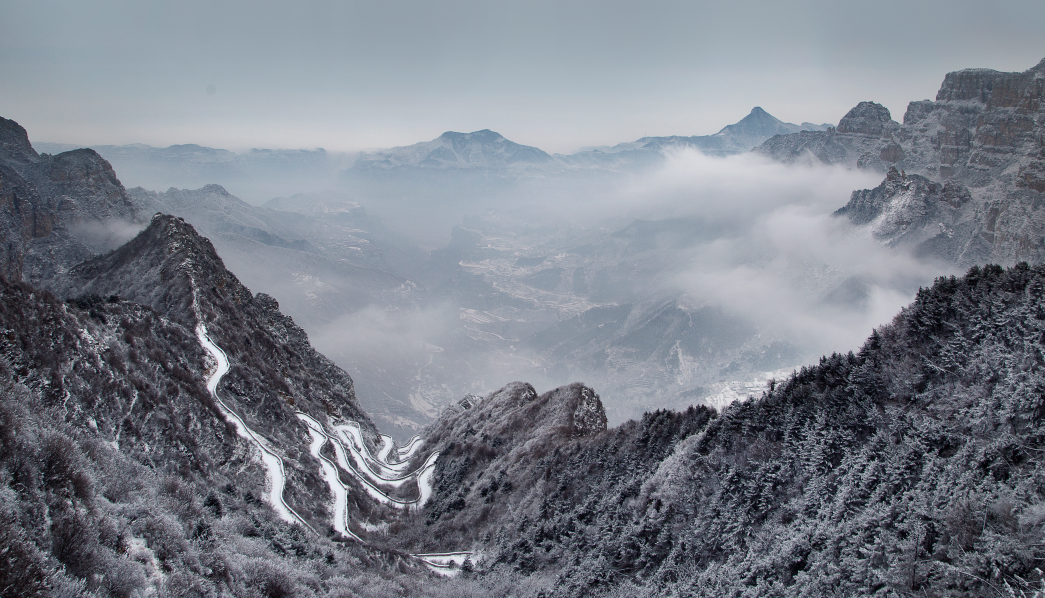 下雪了，太行大峡谷开启“2020年冬季雪景模式”，快来这幅水墨画里走一走！